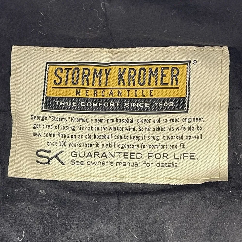 Stormy Kromer Petal Pusher Winter Cap Hat Wool Gray Pink Size 7
